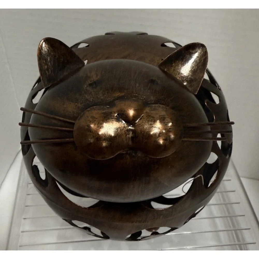True Whiskers Cat Cork Holder Stainless Steel Rustic Finish Holds‎ 40 Corks, NEW